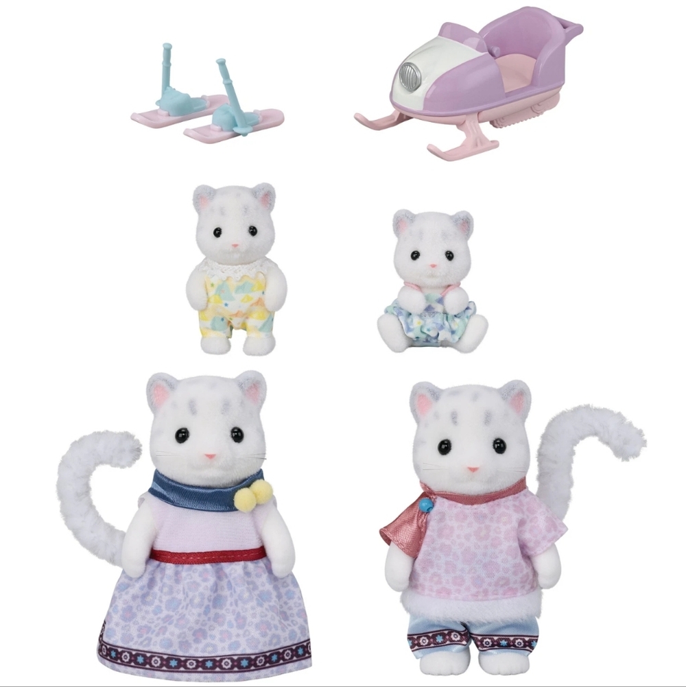 Snow Leopard Family EPOCH Sylvanian Families Calico Critters - Picture 8 of 8